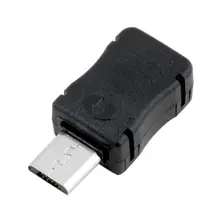 10pcs Micro USB 5 Pin T Port Male Plug Socket Connector Plastic Cover
