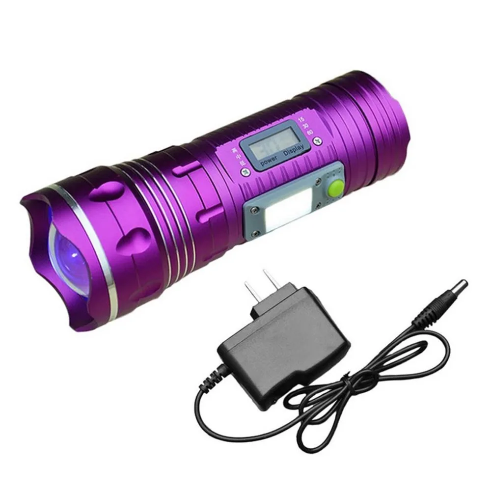 Светодиодный фонарь для рыбалки, трехцветный светильник, масштабируемая лампа, перезаряжаемый фонарик, цифровой дисплей, 18650 литиевая батарея, Прямая