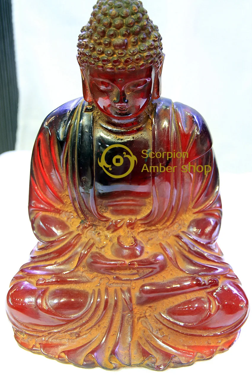 Wholesale and retail Rare Collectible luck carving amber buddha statue Free shipping 063buddha
