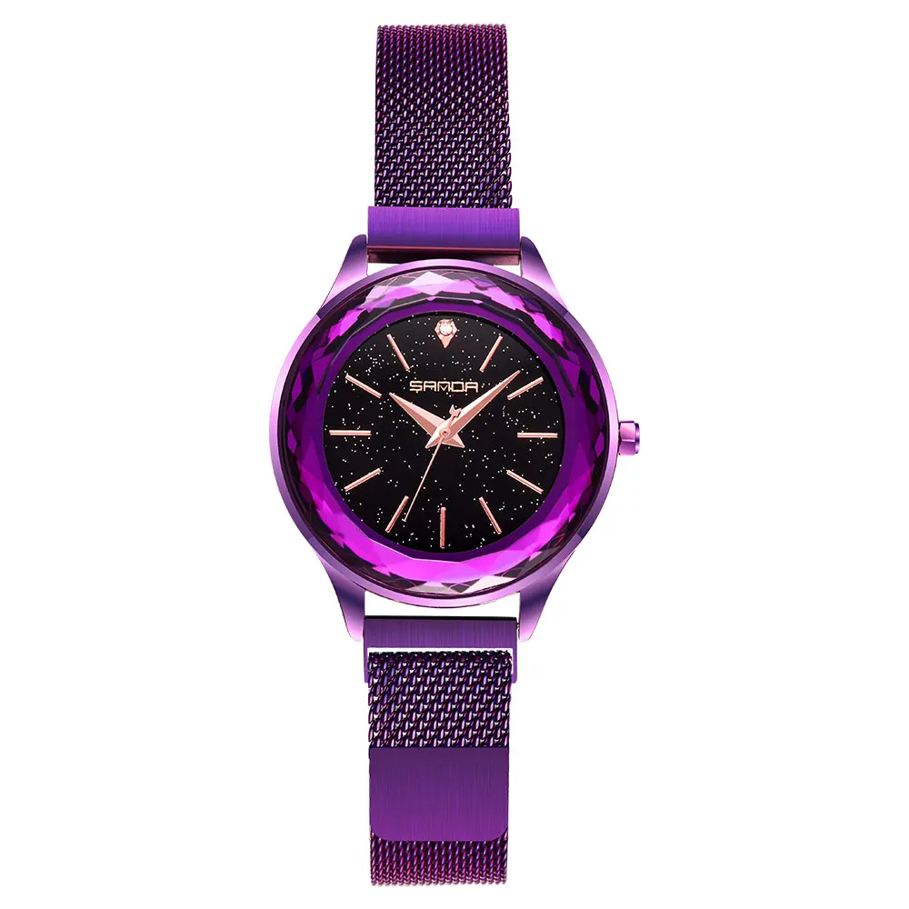 

Star Sky Crystal Women's Watches Magnetic Stainless Steel Bracelet Rose Gold Ladies Wrist Watch zegarek damski relogio feminino