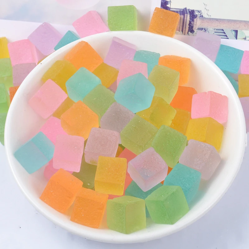 Happy Monkey 20pcs/pack DIY Slime Supplies Toys Resin Square Colorful Candy Slime Accessories Filler For Fluffy Clear Slime Happy Monkey 20pcs/pack DIY Slime Supplies Toys Resin Square Colorful Candy Slime Accessories Filler For Fluffy Clear Slime