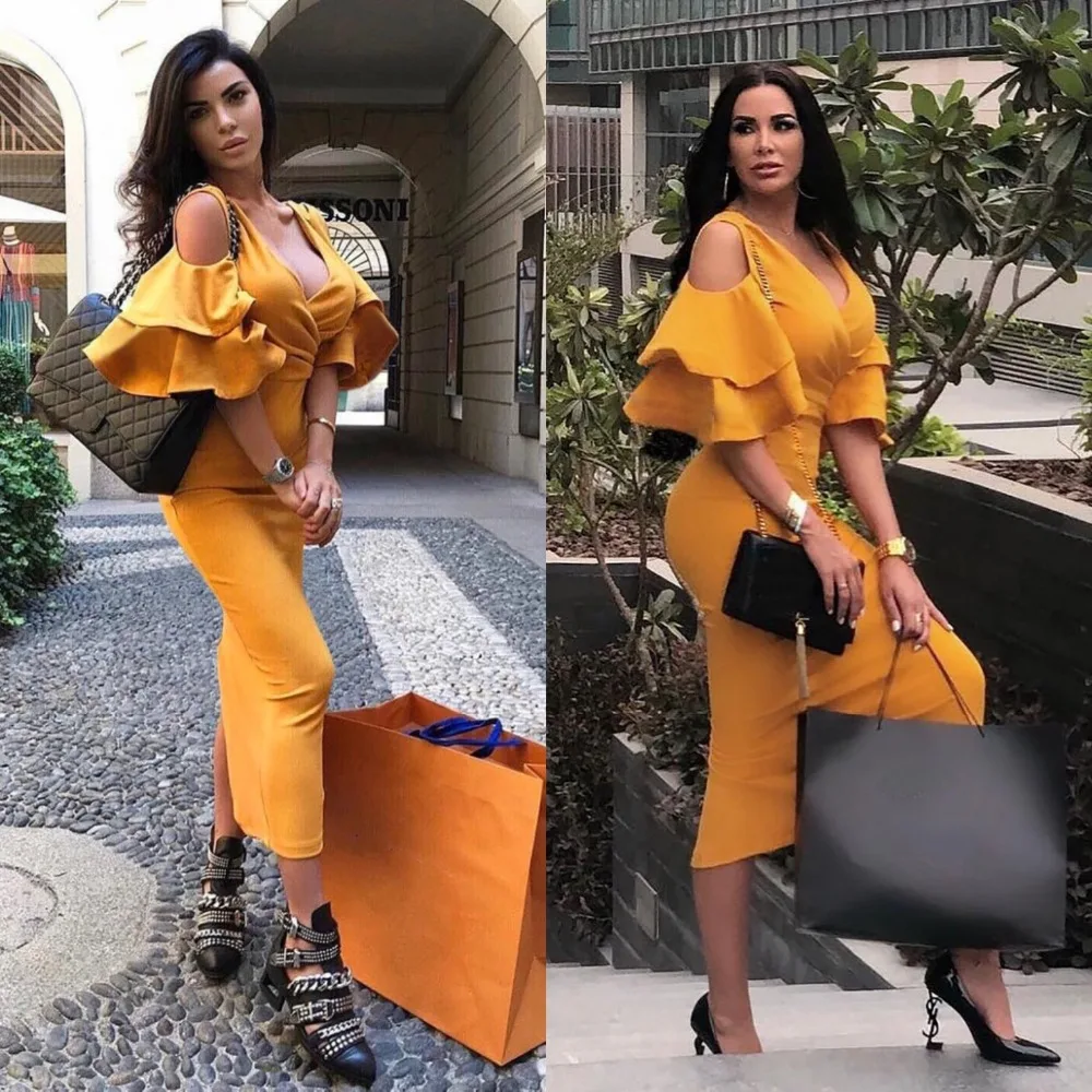 Западный 2019 Весна Новый Vogue бабочка рукав Slim Fit женское платье без бретелек