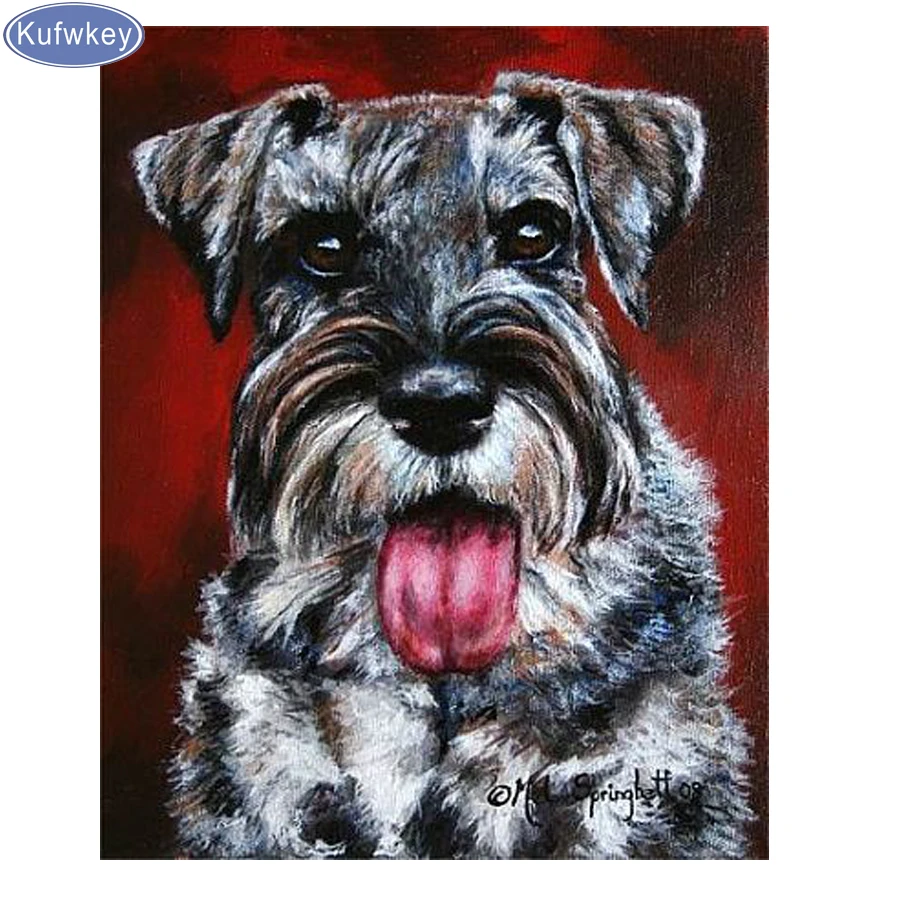 

Full Square drill 5D DIY Diamond Painting"schnauzer/pet/dog"Accessories Cross Stitch animals Diamond Embroidery Mosaic Painting