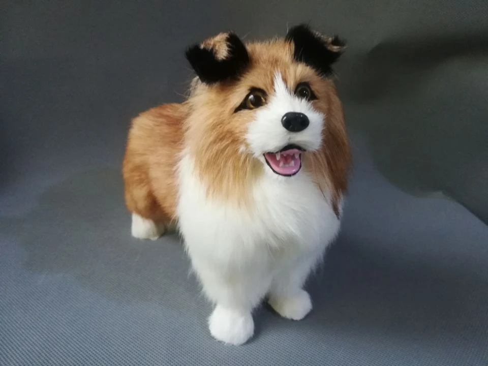 Brown border collie soft toy Clearance