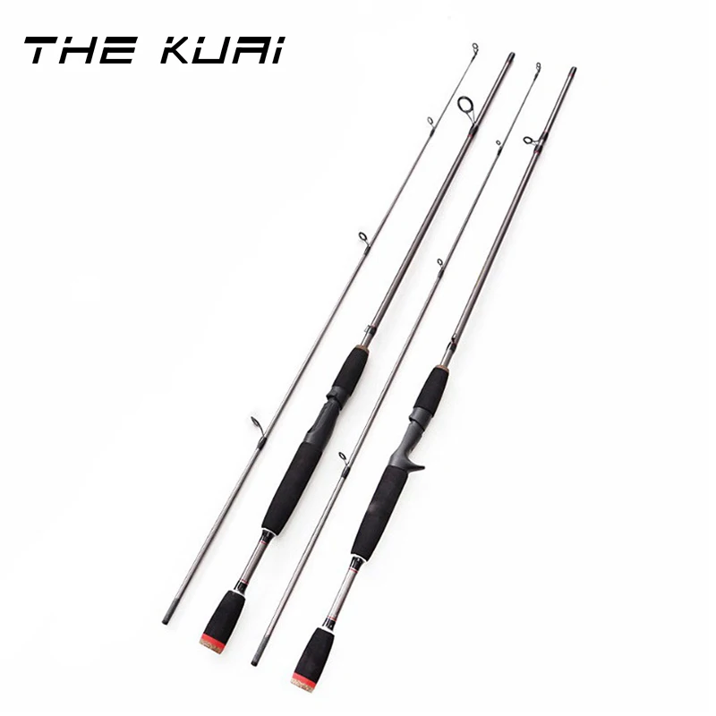 

THEKUAI 1.8m 2 Segments fishing rod M Power line wt.6-15lb lure wt.1/8-3/4oz Carbon Spinning Casting Lure Fishing Rod