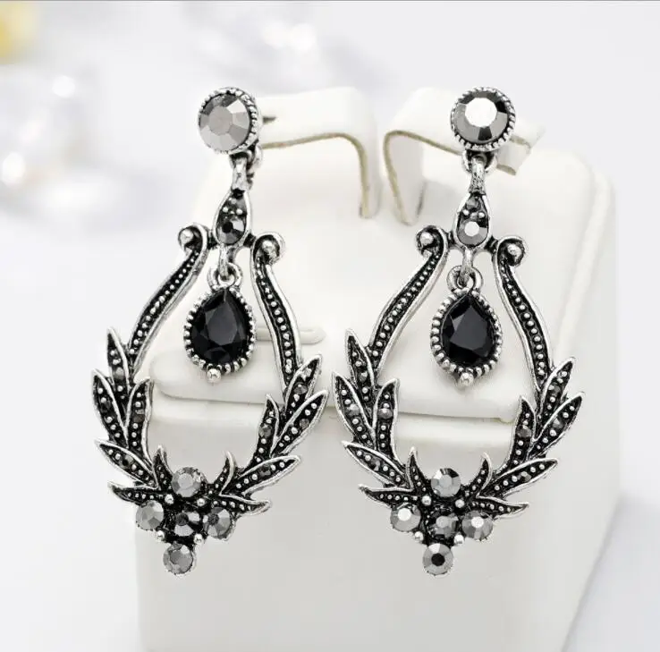 FashionJewelry Earrings in Europe Ancient Silver Vintage Flower | Украшения и аксессуары