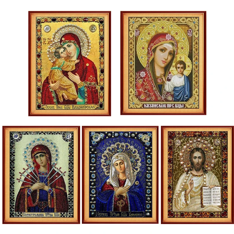 Megayouput diamond painting rhinestones cross stitch kit Orthodox