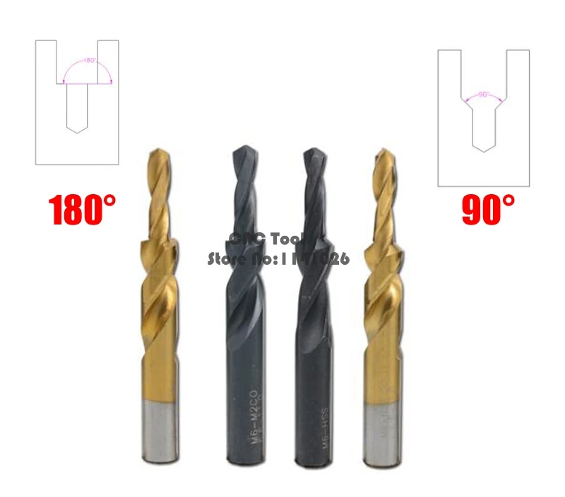 NEW 1pcs 90 degree*M3 M4 M5 M6 M8 M10 M12 Cobalt HSS M35 /HSS ladder drill twist drill counterbore drill ,chamfering drill