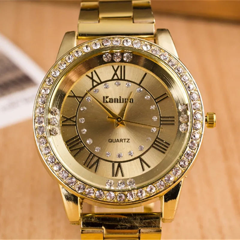 

Unisex Watches Fashion Rome Digital Dial Stainless Steel Strap Women Wristwatch Rhinestone Men Quartz Watch Girls Clock Gifts