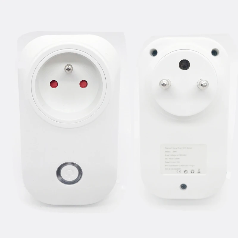 FR PLUG Смарт-розетка Lonsonho, Wi-Fi, умная розетка 16А, 3520 Вт, монитор мощности, энергосбережение, ЕС, Австралия, Великобритания, Бразилия, Израиль, Чили, штепсельная вилка Tuya Smart Life App - Цвет: FR PLUG