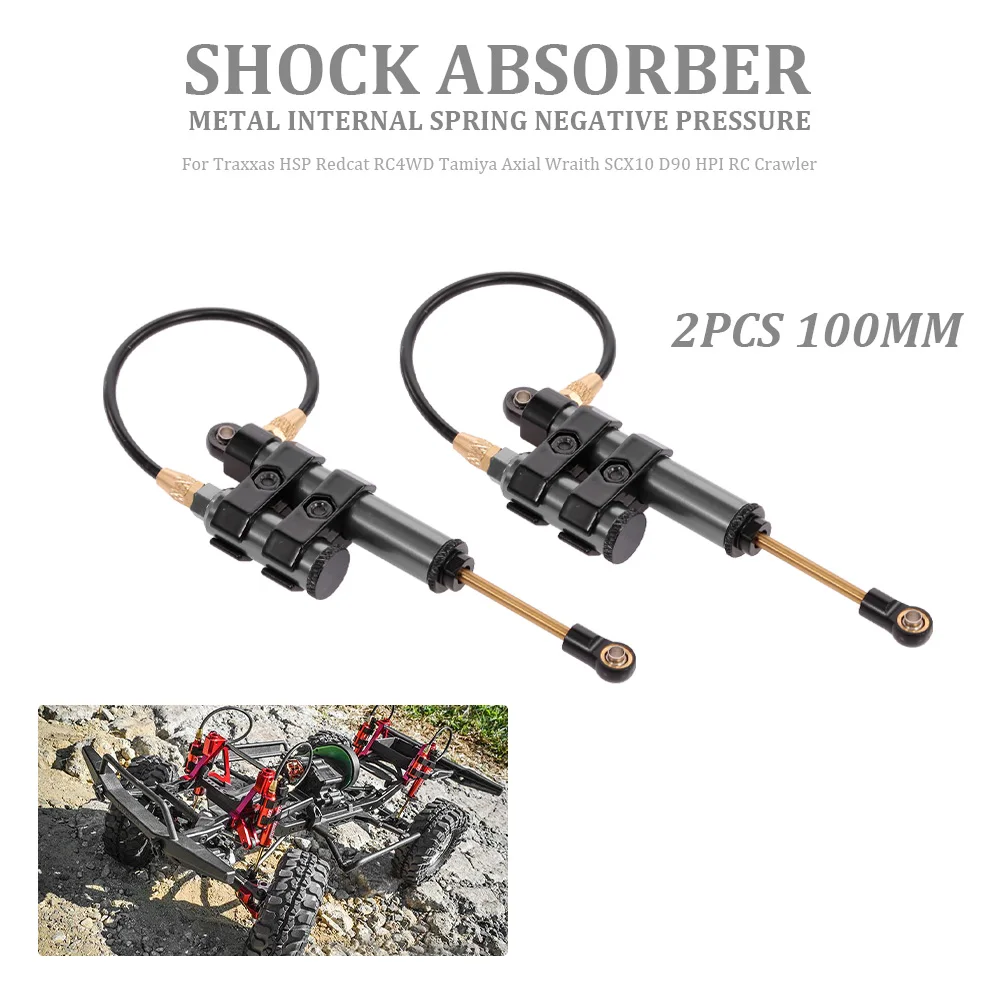 

2pcs Spring Negative Pressure Shock Absorber 100mm Metal for Traxxas HSP Redcat RC4WD Tamiya Axial Wraith SCX10 D90 HPI RC Cars