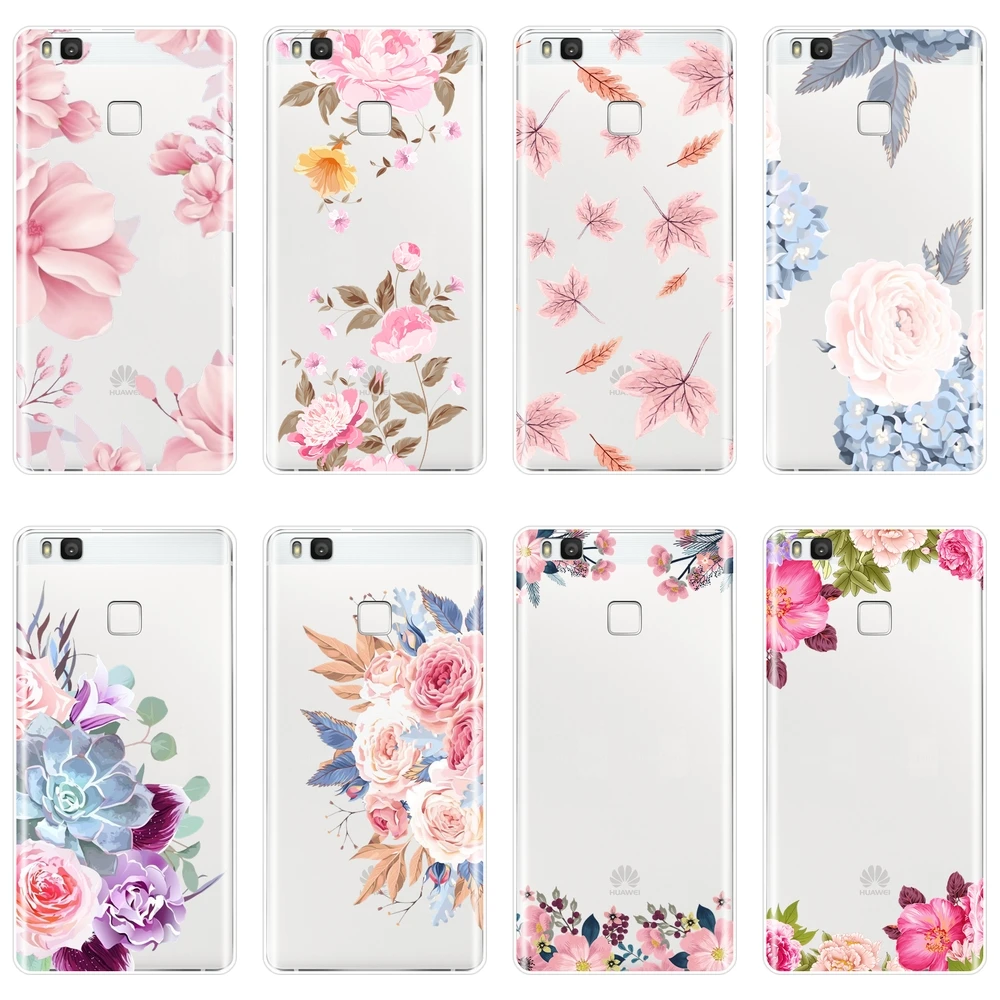 TPU Back Cover For Huawei P8 P9 P10 P20 Lite 2017 Soft Silicone Rose Phone Case Mini P Smart Plus Pro | Мобильные телефоны и