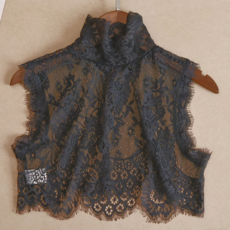 New Wild lace blouse decorative Joker shirt collar with