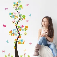 Forest Owl Bird Butterfly Tree Wall Stickers Bedroom Living Room Wall Decals Art Nursery Kids Room Mural Decorations