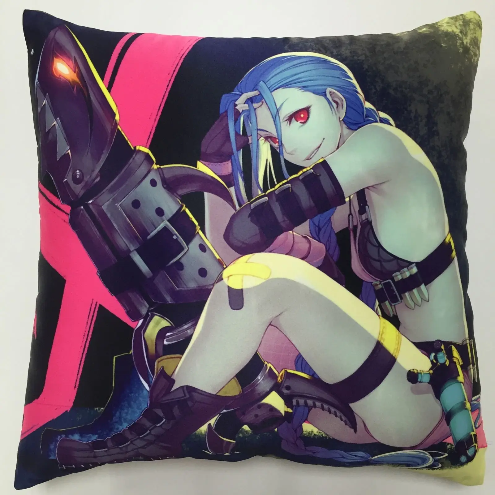 

New Game League of Legends Jinx two side Pillowcases Hugging Pillow Cushion Case Cover Cosplay Gift 249