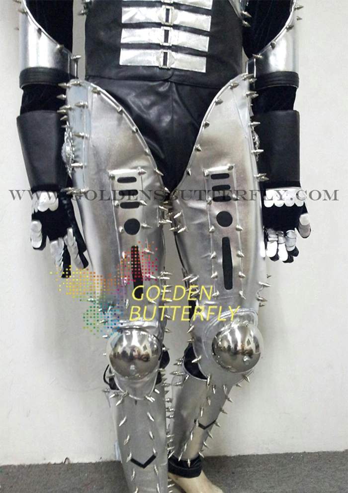 Костюм робота светодиодная Одежда для танцев мужчин Межзвездный робот