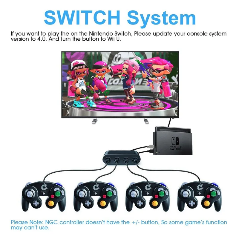 4 порта GameCube контроллер GameCube для usb-адаптеров для nintendo Switch/forWii U/для ПК игровые аксессуары