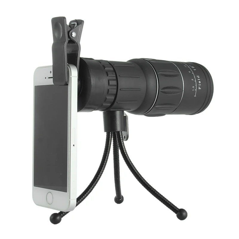 bilder für 16X52 Handy Wandern Monocular-teleskop Objektiv Mit Clip Halter Stativ Teleskop Universal Für iPhone Für Samsung Smartphone bilder für 16X52 Handy Wandern Monocular-teleskop Objektiv Mit Clip Halter Stativ Teleskop Universal Für iPhone Für Samsung Smartphone