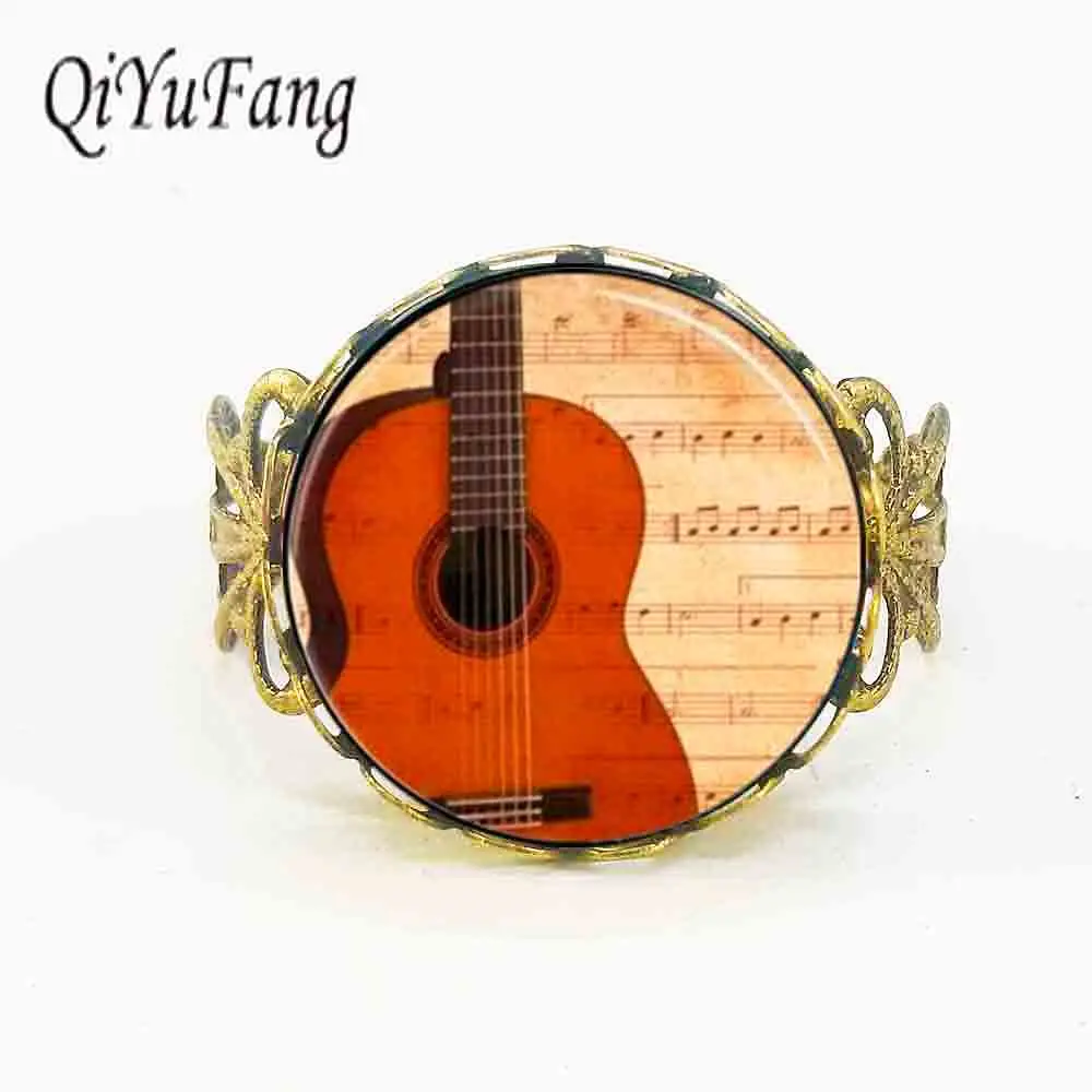 2018 New Trendy Vintage Acoustic Guitar Sheet Music Ring