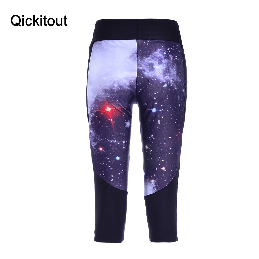 Модные сексуальные женские штаны с 7 точками леггинсы Galaxy Blue Ash stars цифровой принт