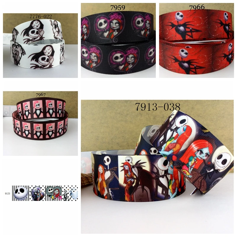 

wholesale ribbon 50 yard per size halloween printed ribbon 7966