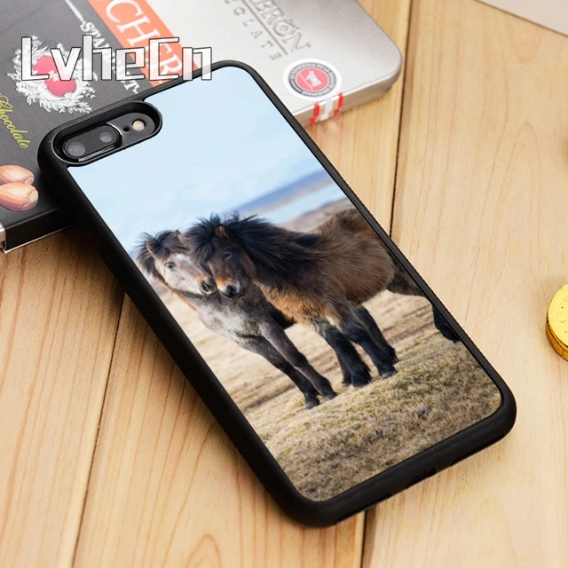 LvheCn Icelandic Horses Minature Shetland Pony Phone Case For iPhone 11 12 Pro X XR XS MAX 5 6 7 8 Plus samsungs7 s8 s9 s10 | Мобильные
