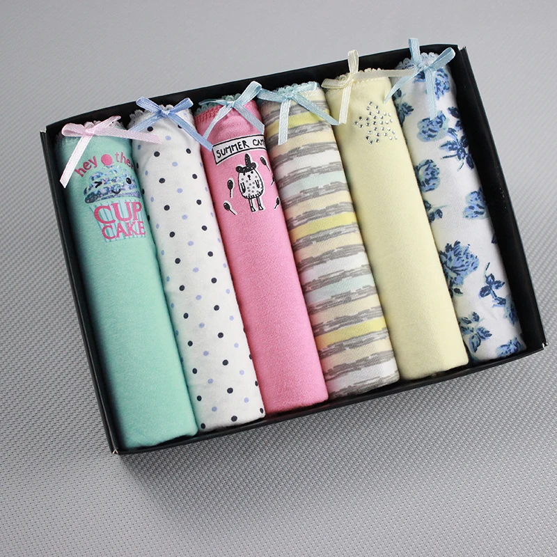 

6Pcs/lot New Underwear Women Panties Solid Briefs Plus Size Cotton Underpants Calcinhas Girls Sexy Panty Seamless Panties Ladies