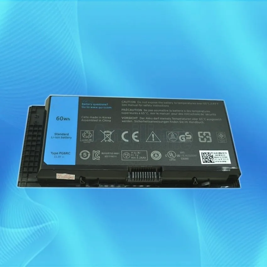 Original Laptop Battery FV993 For M4600 M6600 Replace T3NT1 PG6RC R7PND