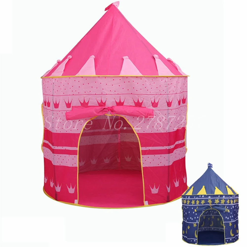 

2017 New Castle 4 Colors Prince Folding Outdoor Toy Tent Kids Children Cubby Play House For Kids Best Gift