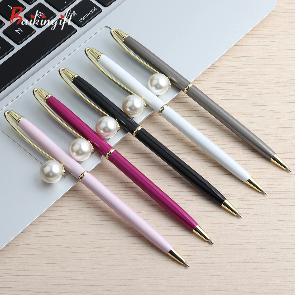 

Baikingift Pen New Style Of Pearl Ballpoint Pen Metal Material Is Rotating Ballpen For School Office Students Of Gift Stationery