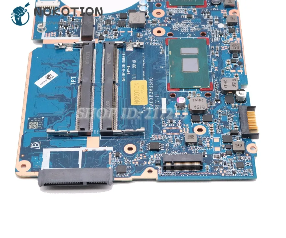 price cut  NOKOTION For HP 450 G4 470 G4 Laptop Motherboard i5-7200U CPU DA0X83MB6H0 805696-001 805696-002 907