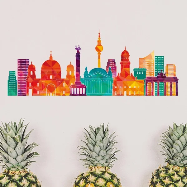 Германия знаменитое здание знаковая архитектура силуэт Иллюстрация шаблон