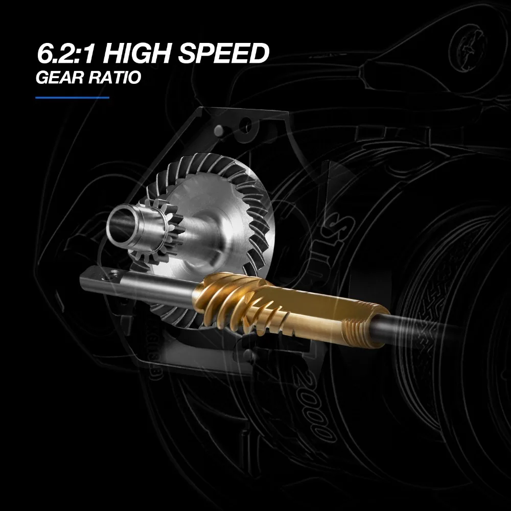 Piscifun Storm Spinning Reel 6.2:1 Gear Ratio 10+1 Ball Bearings 10KG Max Drag 2000,3000,4000,5000 Series Fishing Reel