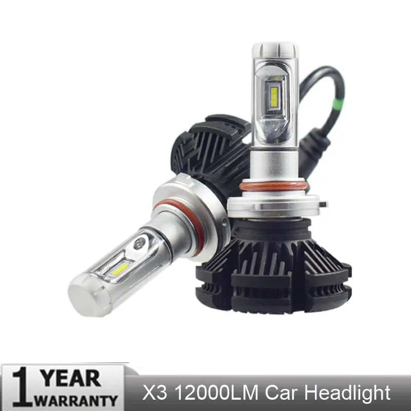 

MUXALL X3 LED Headlight H7 9005 HB3 Car LED Headlights Bulbs 50W 6000LM with ZES Chips 6500K Car LED Headlamp Light Sourcing
