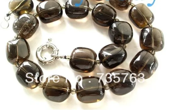 

xiuli 00306 20mm Smoky Quartz Crystal Necklace