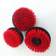 Комплект из 3 предметов, красный Большие размеры насадка в виде щетки Мощность на каждый день, щетка для чистки, используемые на электродрель для ковер на диван кожа