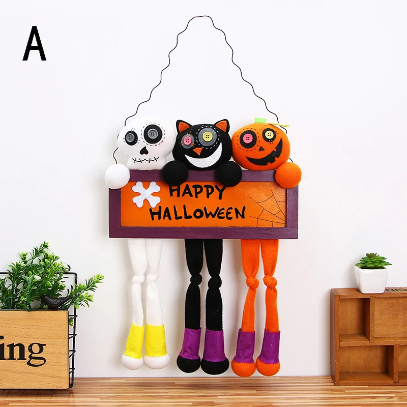 2017 new 2 styles high quality 1pcs happy halloween hanging tag halloween decoration props dolls door