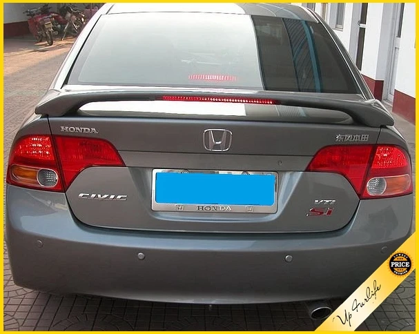 Whole Rear Trunk Lip Spoiler Wings For Honda Civic 2006 2017 Whole Rear Trunk Lip Spoiler Wings For Honda Civic 2006 2017 Eighth Generation With Brake Light Primer Unpainted