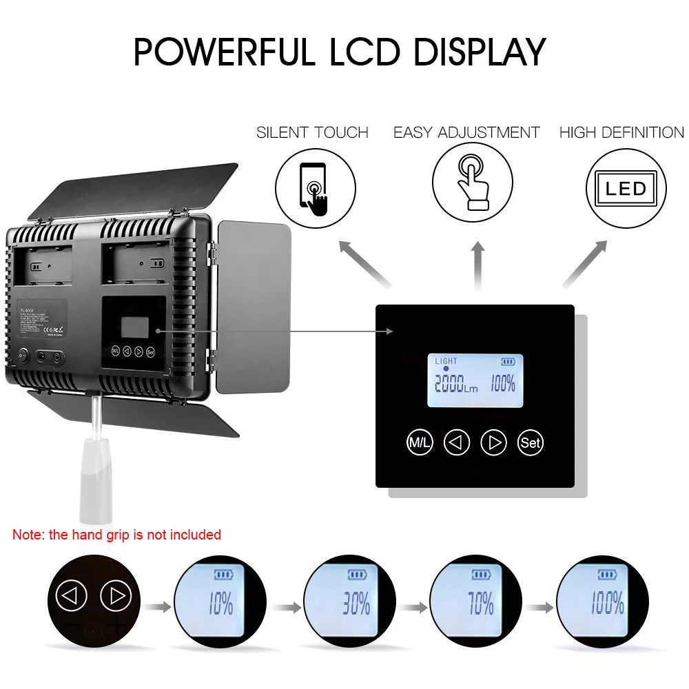  capsaver 2 in 1 Kit LED Video Light Studio Photo LED Panel Photographic Lighting with Tripod Bag Ba - 32878700798