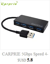 CARPRIE MotherLander 7 портов светодиодный USB 2,0 адаптер концентратор включения/выключения питания для портативных ПК BK Jan16