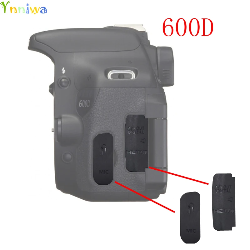 Для Canon 600D USB/HDMI DC IN/VIDEO OUT резиновая Нижняя крышка для двери DSLR камера запасная