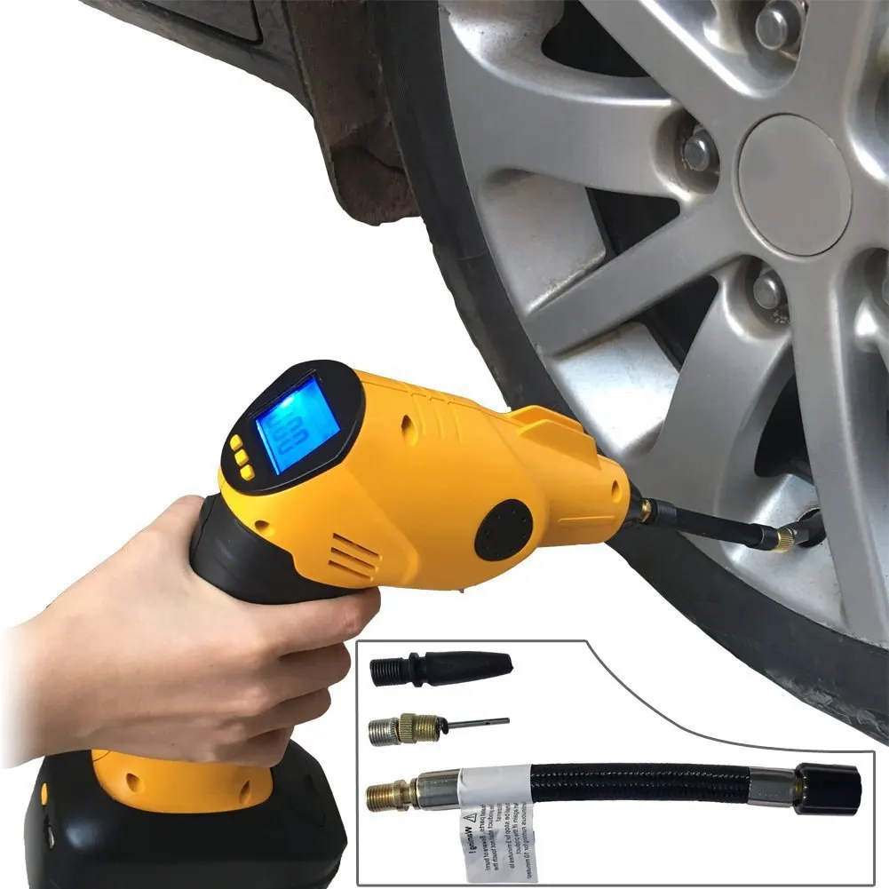 

Rechargeable Cordless Tire Inflator Automatic Wireless Handheld Vehicle Pump Multifunctional Portable Emergency Air Compressor