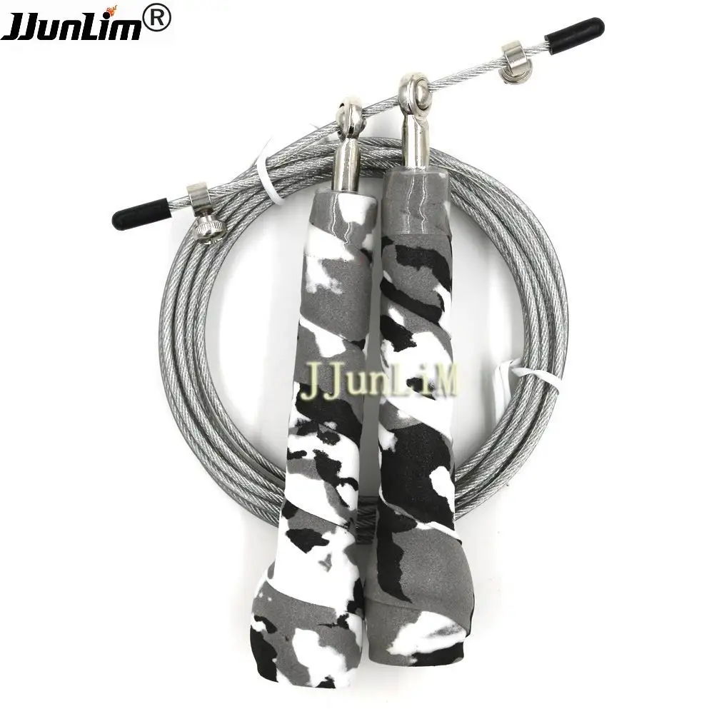 

3 Meter sweat anti-skid Camouflage handle skipping rope Adjustable speed rope crossfit jumping rope jump training fitness boxer