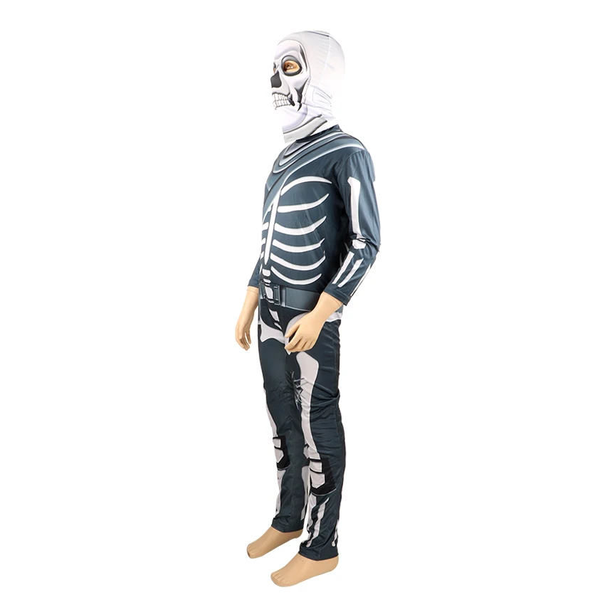 Жуткий череп Trooper Костюм Дети страшный Скелет маскарадные костюмы для мальчиков костюмы на Хэллоуин для детей страшные Необычные Вечерние платья