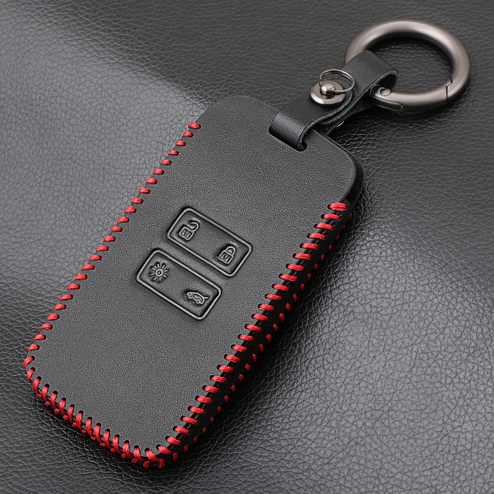 Genuine Leather Car Key Holder Case Cover Skin Case for Renault Kadjar Koleos 2016-2018 Keyless Accessories For Renault Kadjar