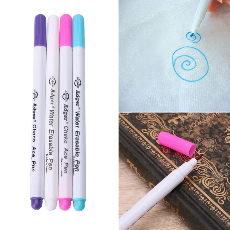 

4X Water Erasable Pen Embroidery Cross Stitch Grommet Ink Fabric Marker Washable