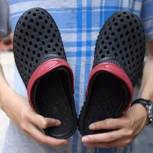 Новинка; садовые Вьетнамки; водонепроницаемая обувь для мужчин; быстросохнущие летние пляжные шлепанцы; уличные сандалии без застежки; обувь на полой подошве; Chaussure