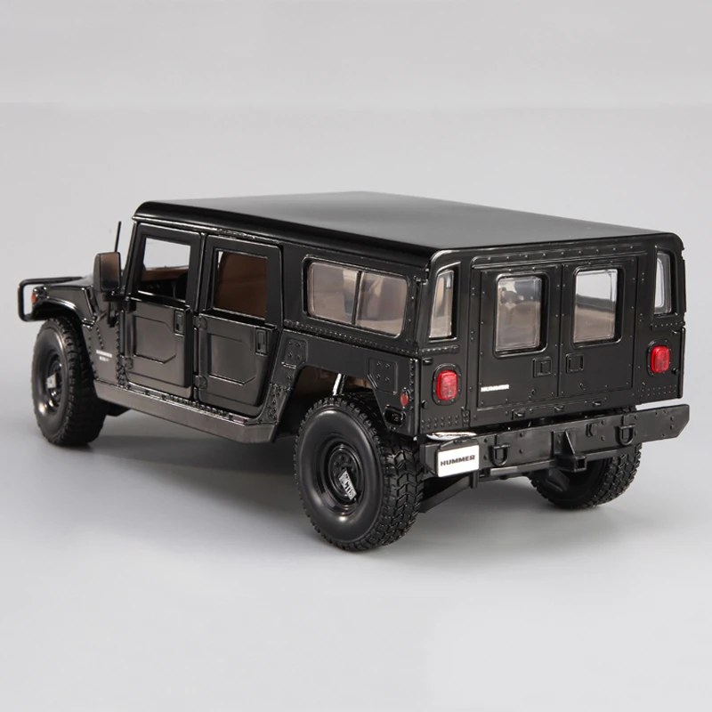 1/18 масштаб Hummer H1 красный и черный Внедорожник король литой автомобиль модель подарки коллекции игрушки для мальчиков