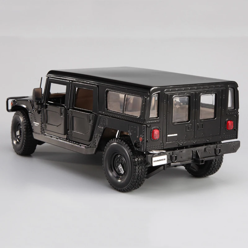 1/18 масштаб Hummer H1 красный и черный Внедорожник литая модель автомобиля Подарки