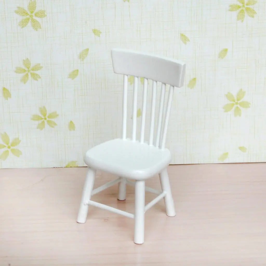 MACH Best Sale 5 piece Model table chair a Manger Set Furniture Doll House Miniature White 1 / 12